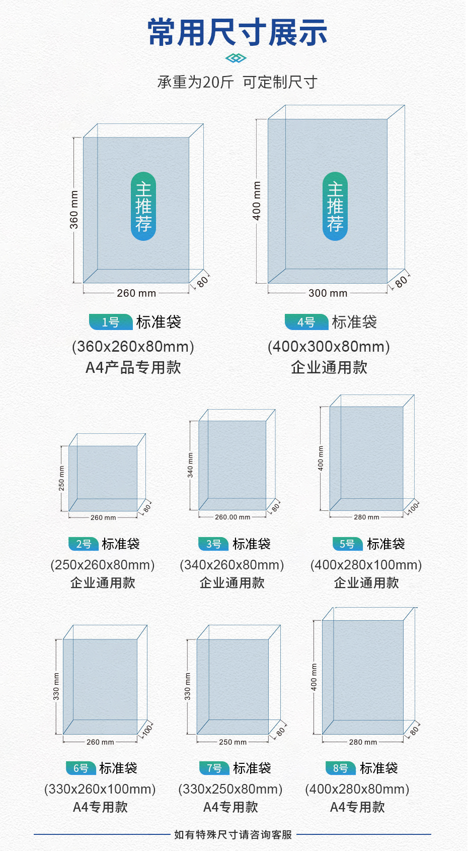 企業(yè)廣告手提袋定制常用尺寸