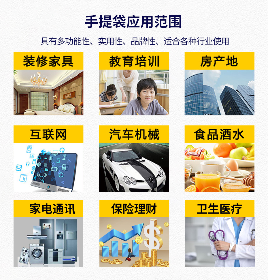 企業(yè)廣告手提袋定制適用范圍