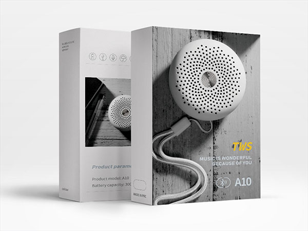 迷你藍(lán)牙智能音箱包裝彩盒設(shè)計(jì)定制