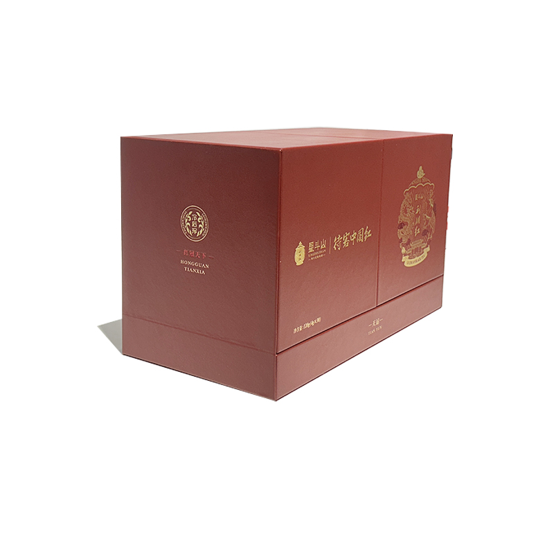 中國紅對開磁吸禮盒設(shè)計定制工廠