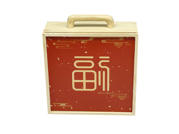 福字伴手禮盒包裝開窗創(chuàng)意木質(zhì)手提盒