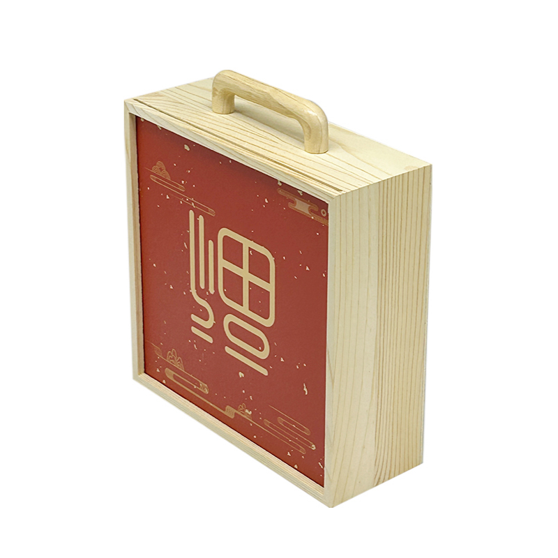 福字伴手禮盒包裝開窗創(chuàng)意木質(zhì)手提盒