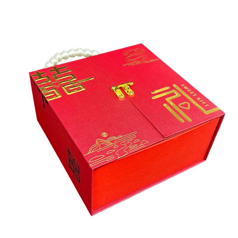 珍珠手提囍禮盒伴手回禮紅色禮盒